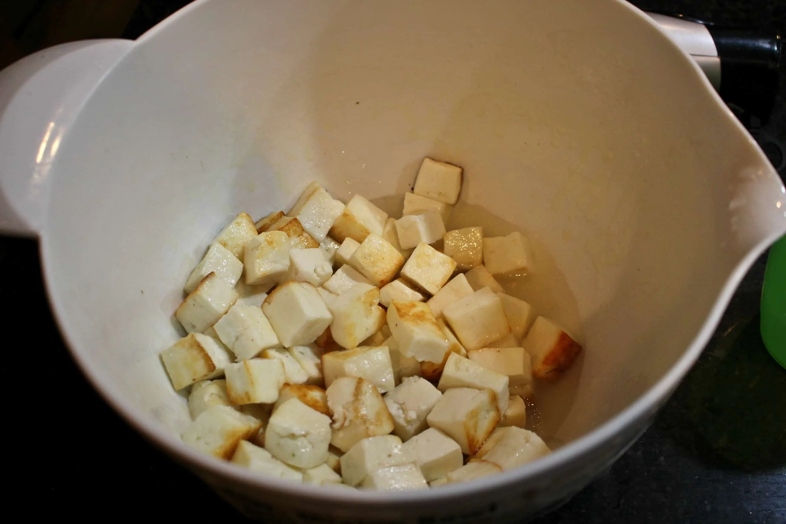 Paneer cubes in water