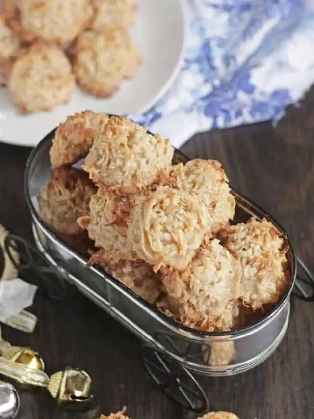 stacked coconut macaroons