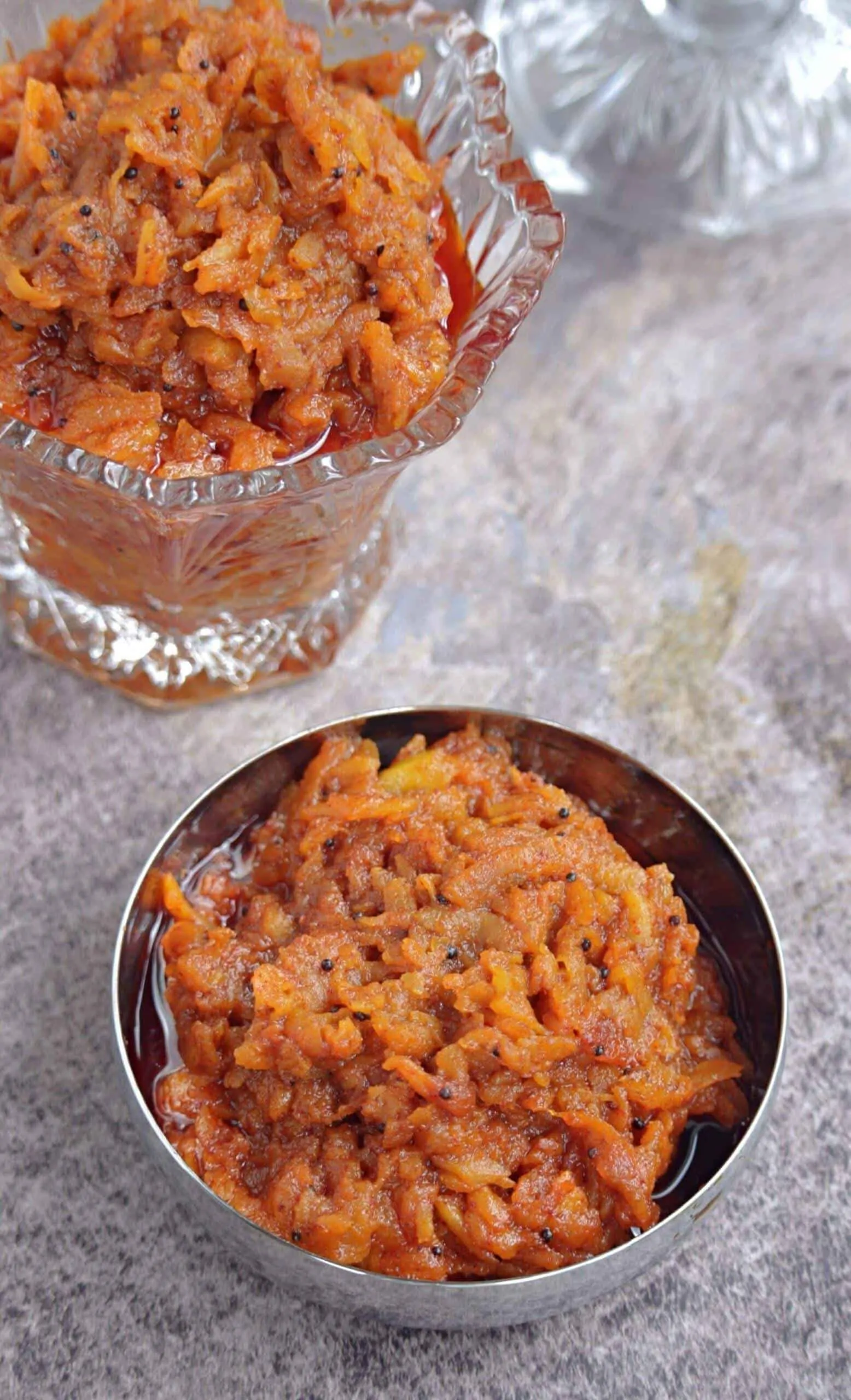 Apple Thokku in a bowl