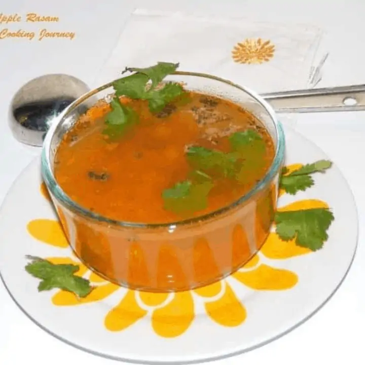 Apple Rasam in a Bowl