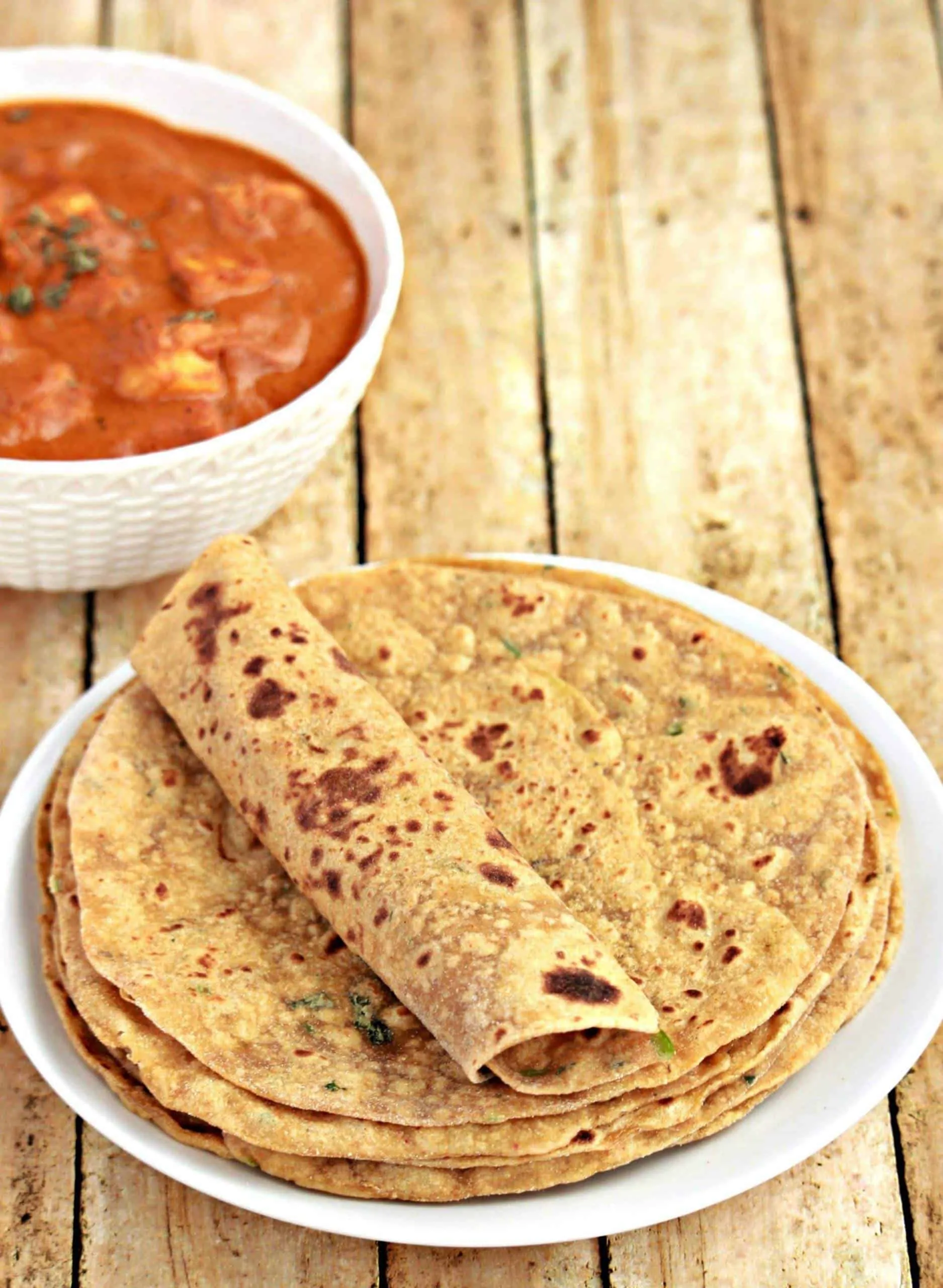 Avocado Paratha  on a white plate