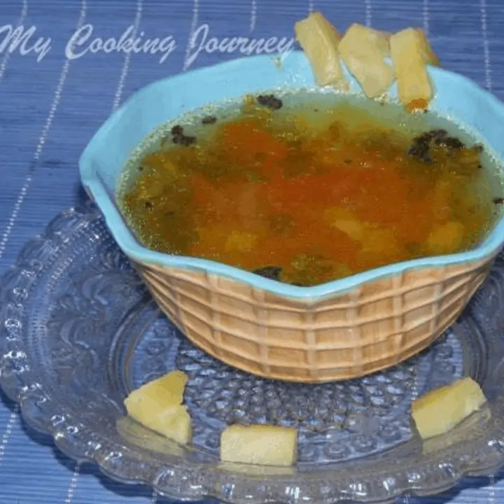 Pineapple Rasam in a Bowl