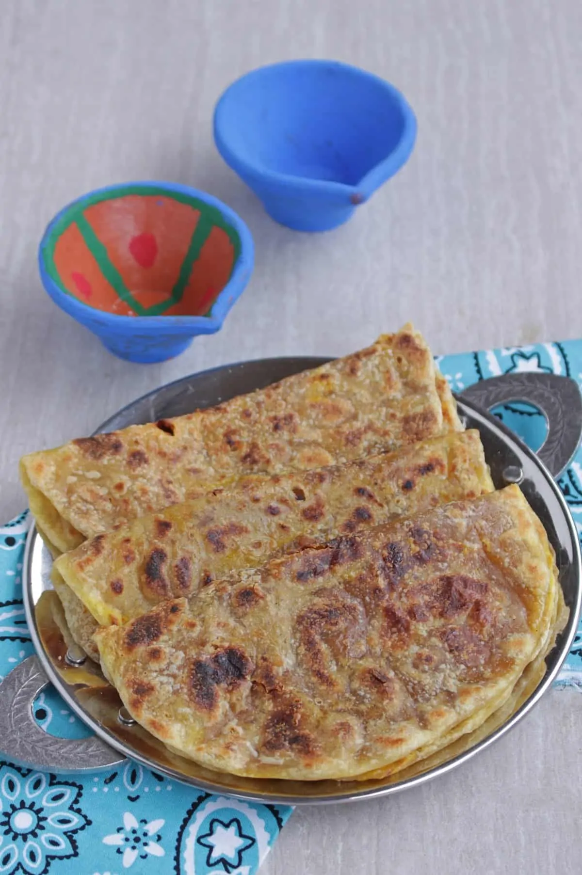 Puranam boli served on a plate