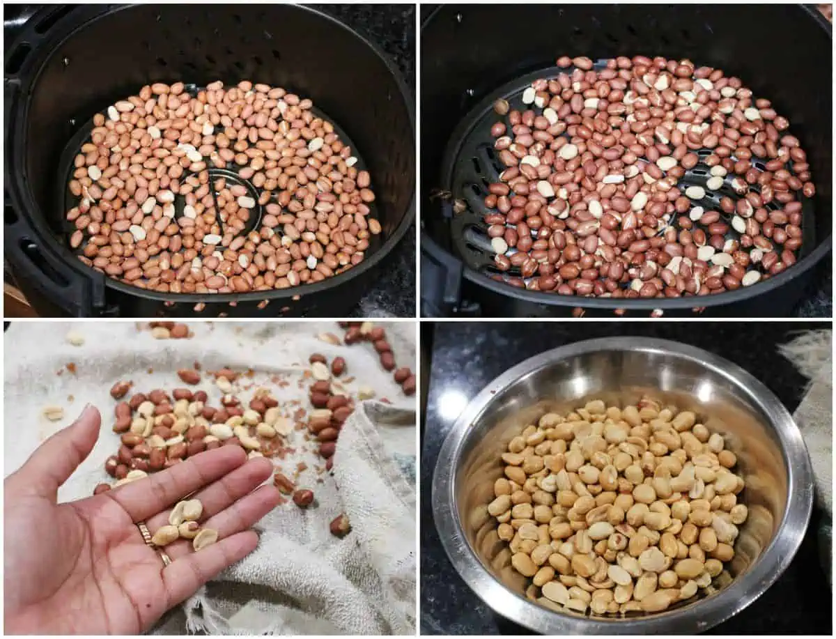 roasting peanuts in an air fryer