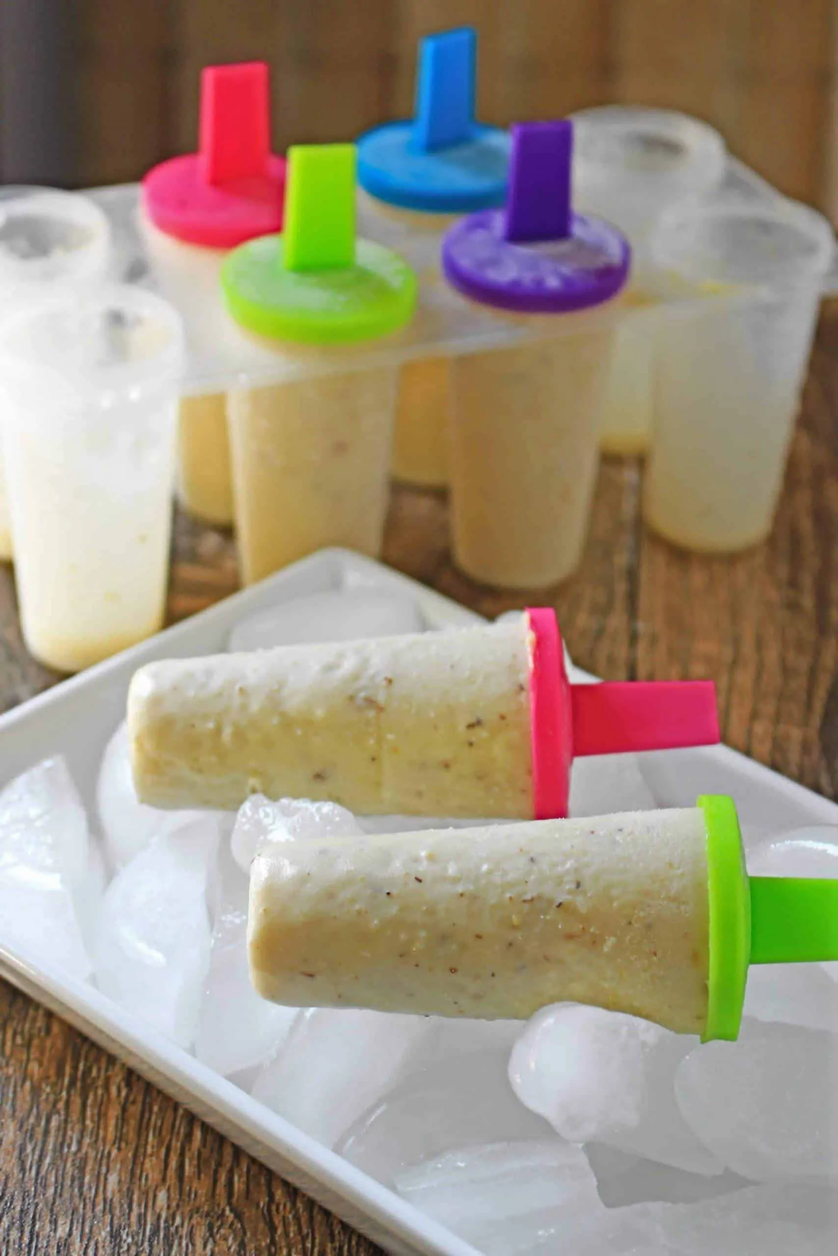 Kesar Pista Kulfi in plastic molds