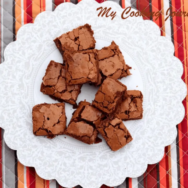 Simple Classic Brownie Recipe in Plate