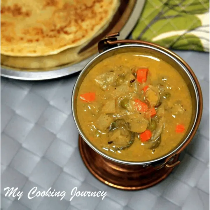 Chettinad Vegetable Kurma in a bowl