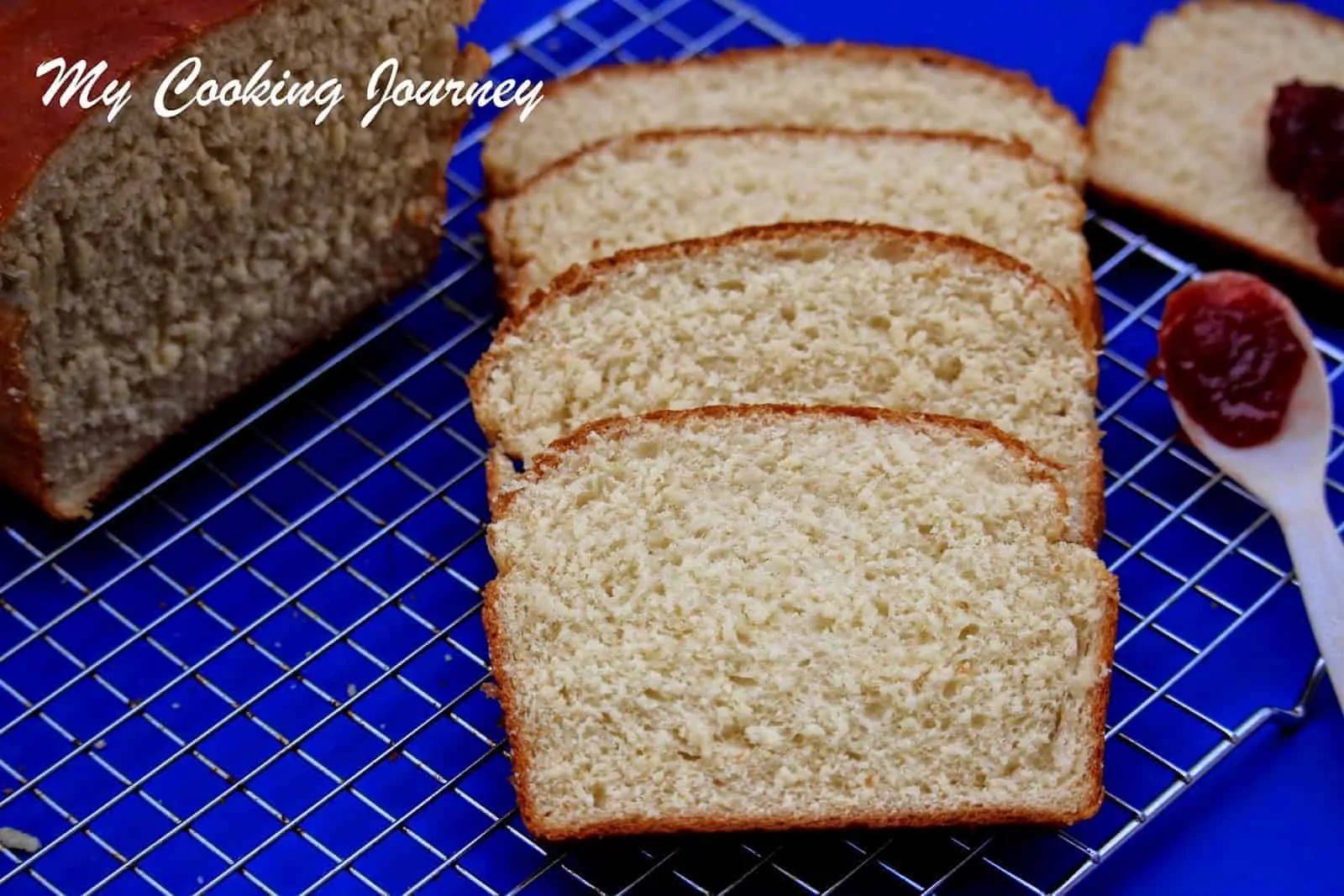 Buttermilk Bread in a cooling rack