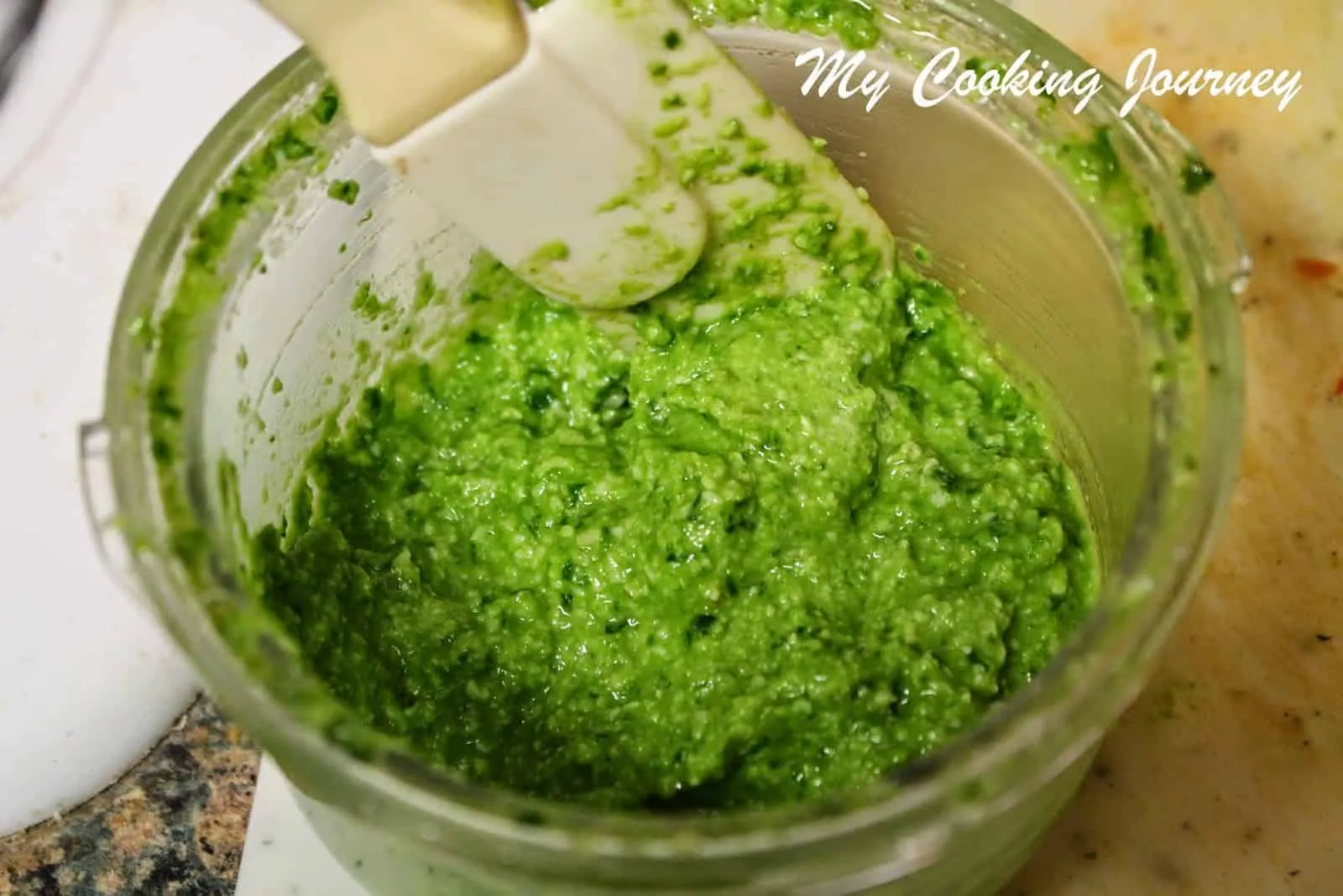 Making the pesto