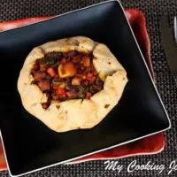 Vegetables And Cheese Galette on a plate