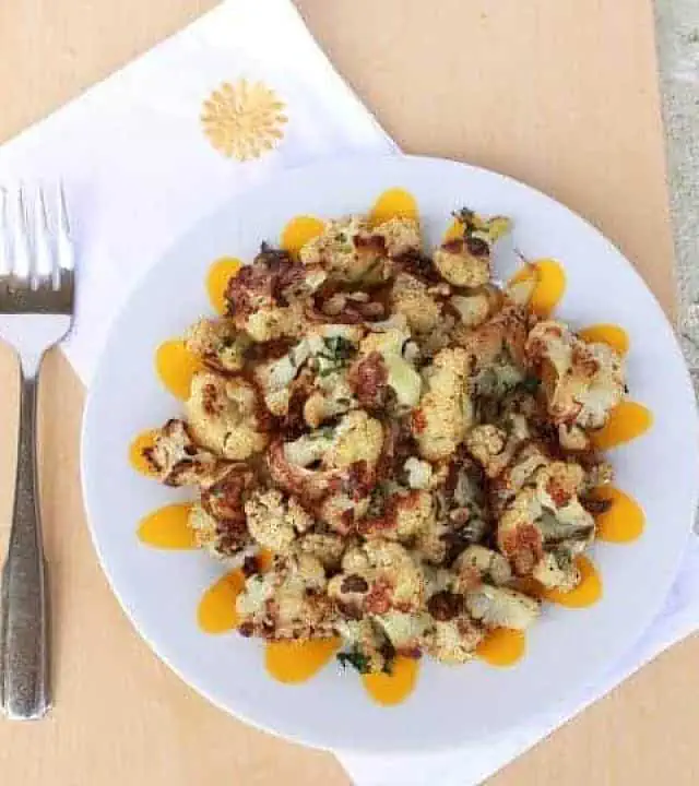 Oven roasted cauliflower %%