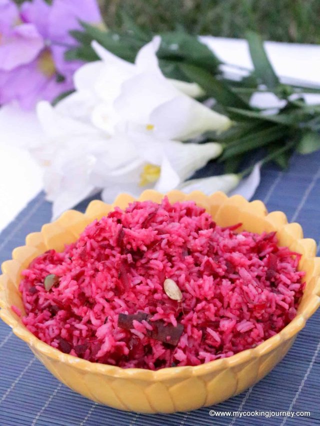 Beetroot Rice Pulao