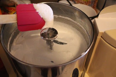 making the batter.