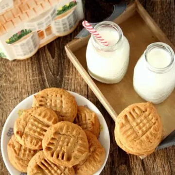 Peanut Butter Whole Wheat Honey Cookies