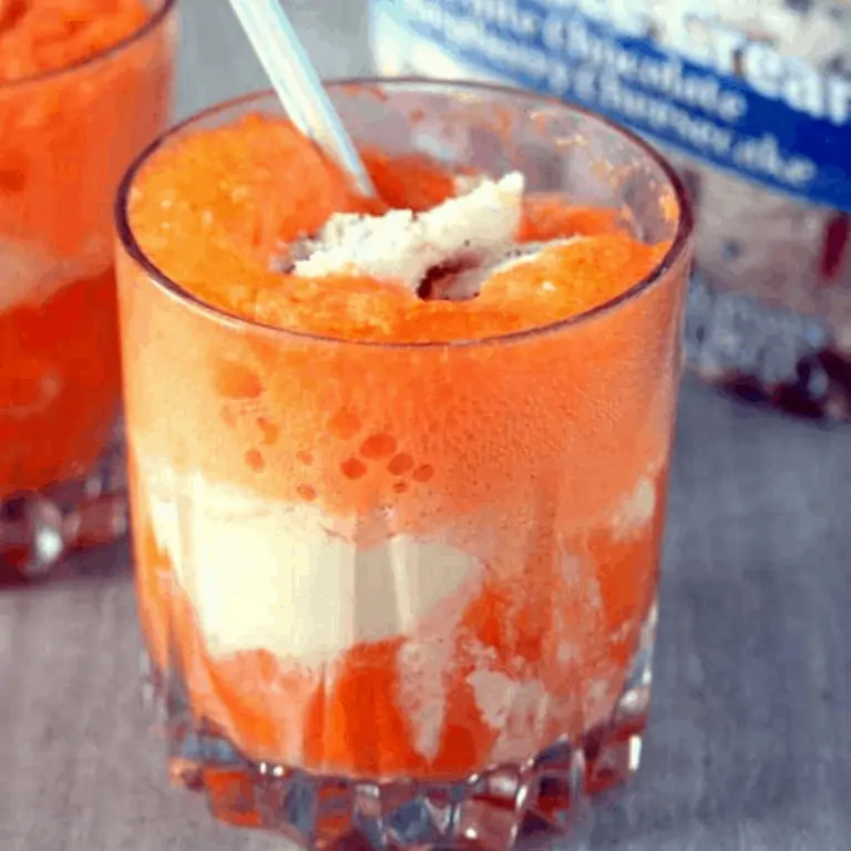 Orange Soda Float in a Glass
