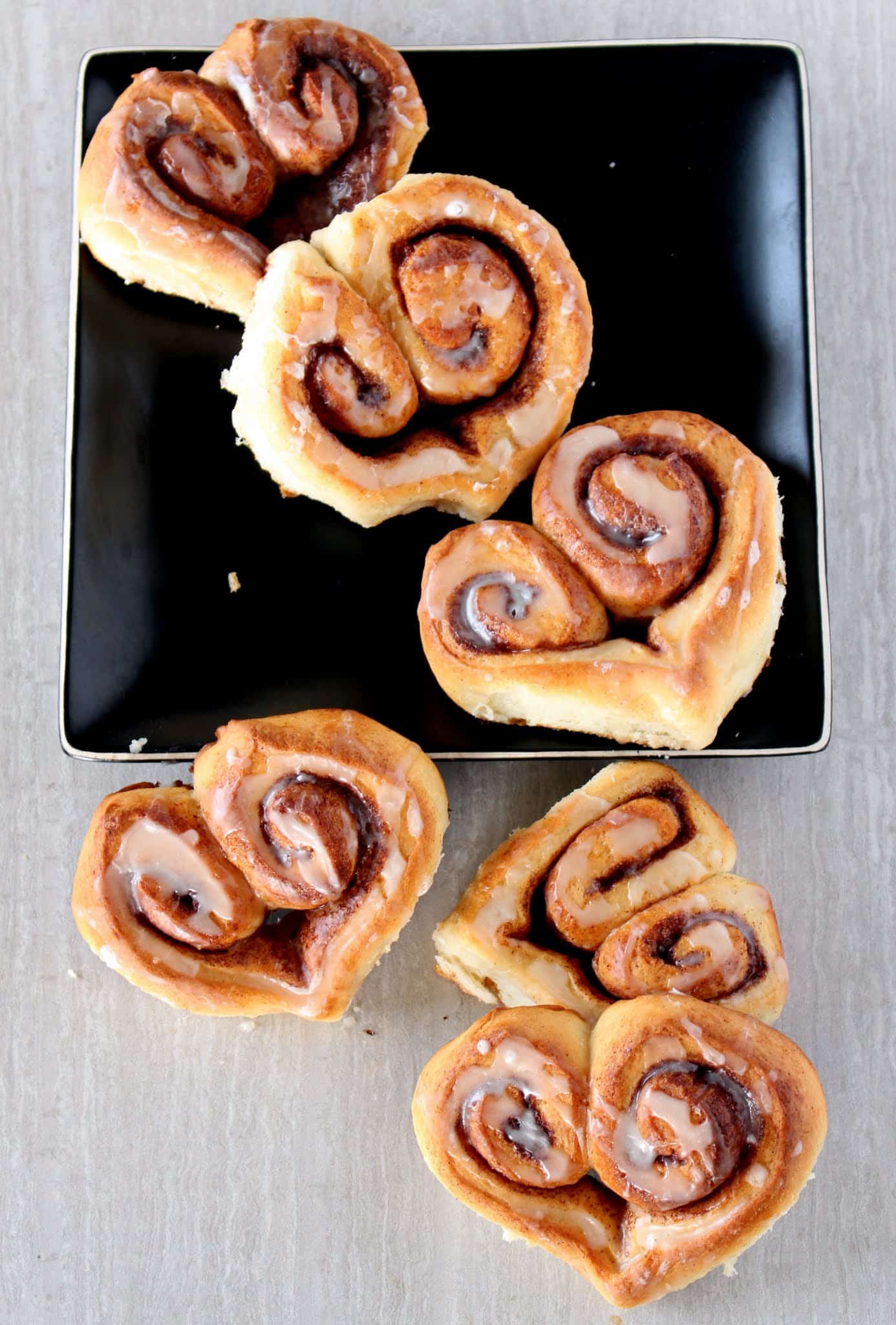 Heart shape Cinnamon Rolls