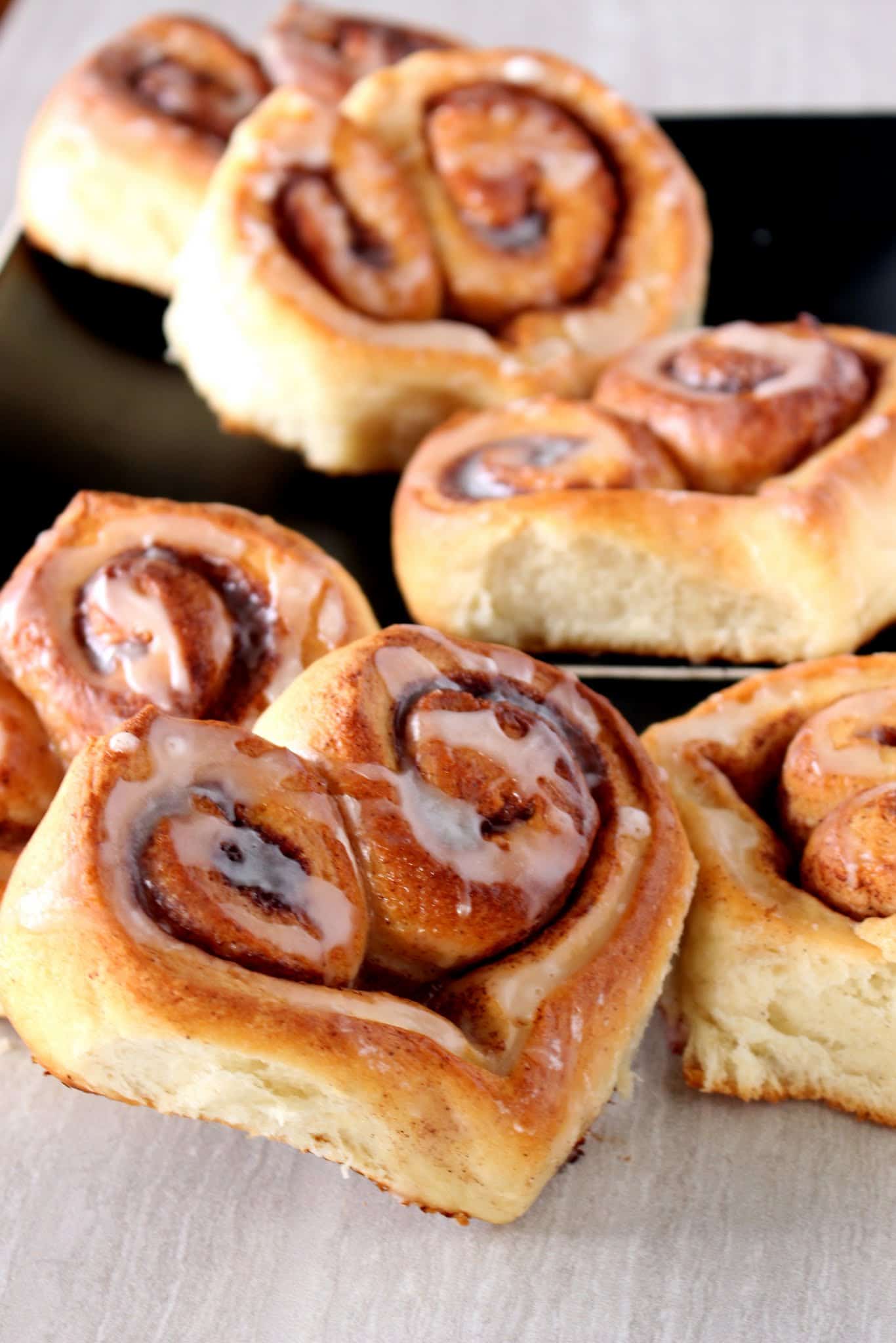 Heart shape Cinnamon Rolls with glaze