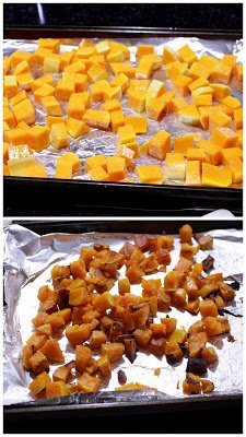 Roasting Butternut Squash in oven