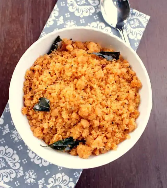 Kozhama Upma served in a bowl