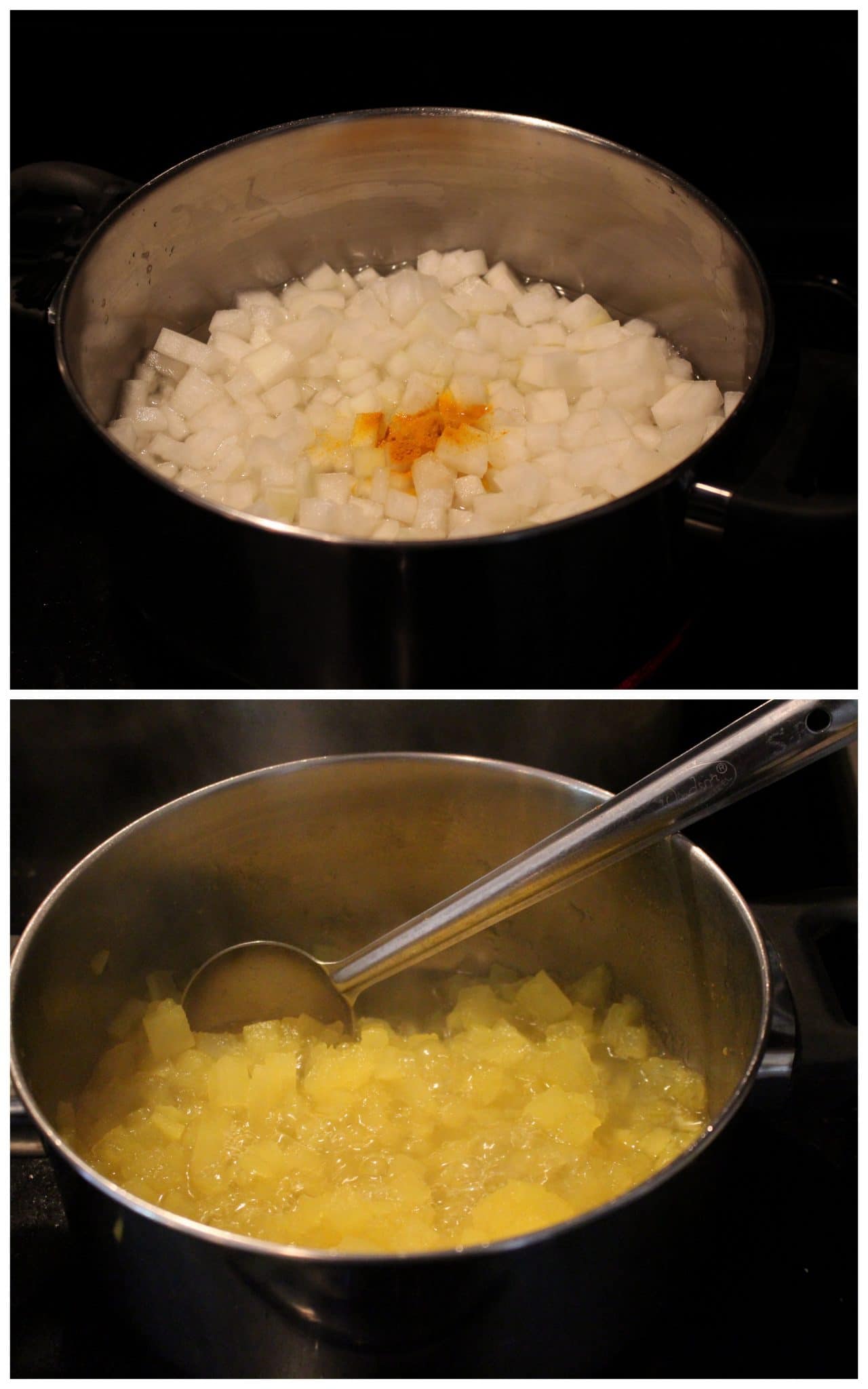 Chopped ash gourd in a bowl