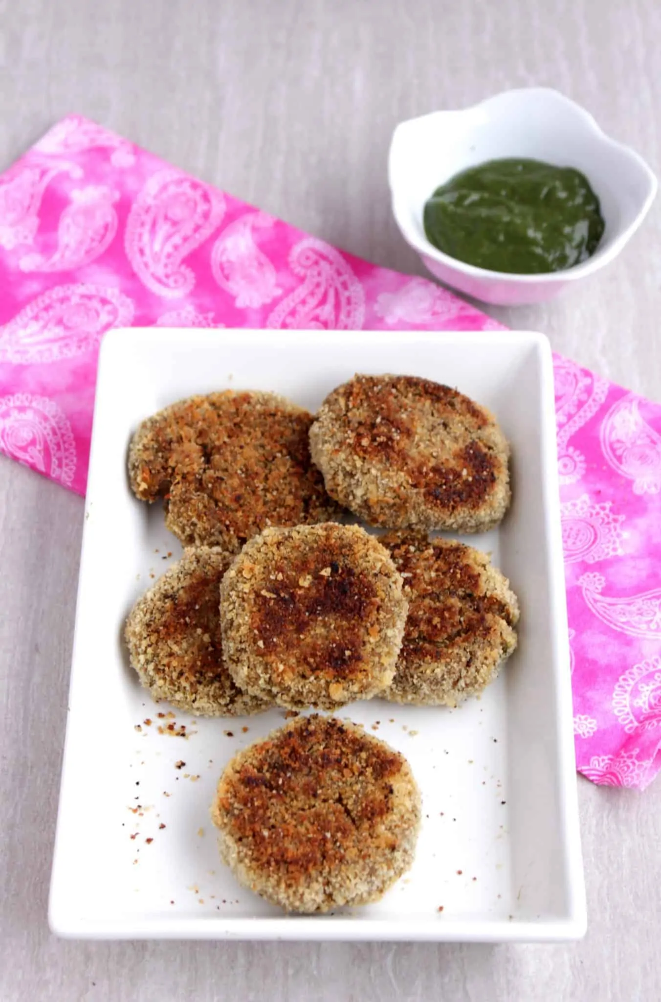 Baked Quinoa Vegetable Cutlet is ready to serve