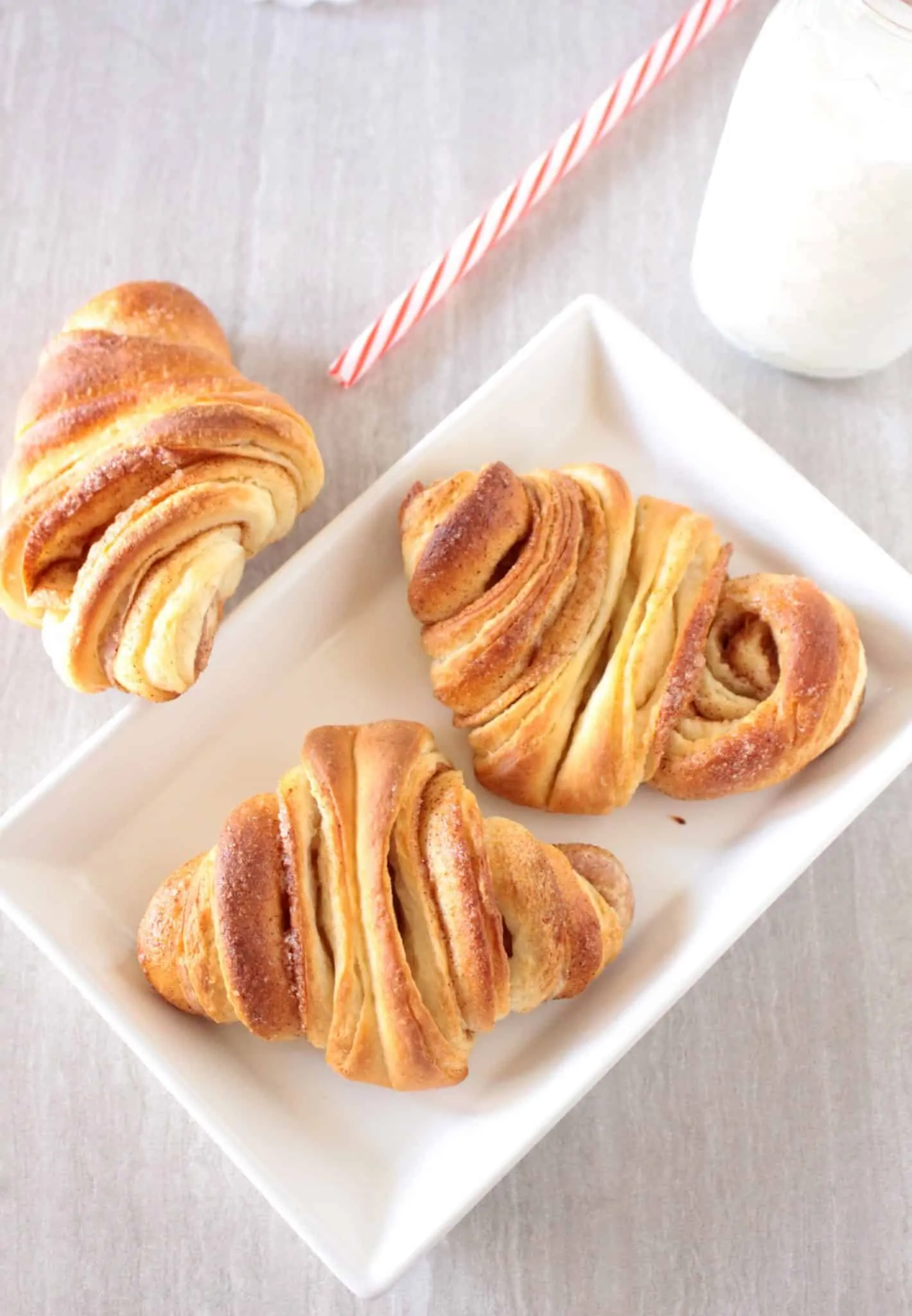   German Croissant served in a tray