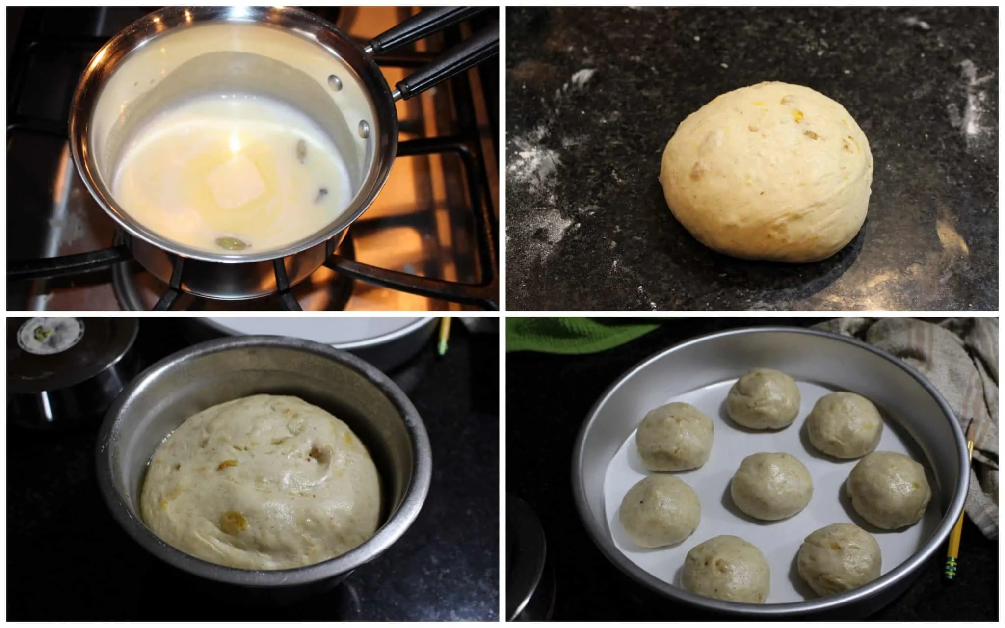 Making dough for Hot Cross buns