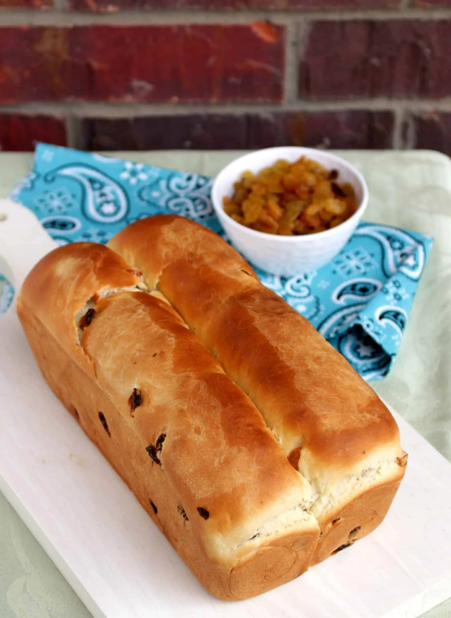 whole loaf of Irish Bread in a bread board