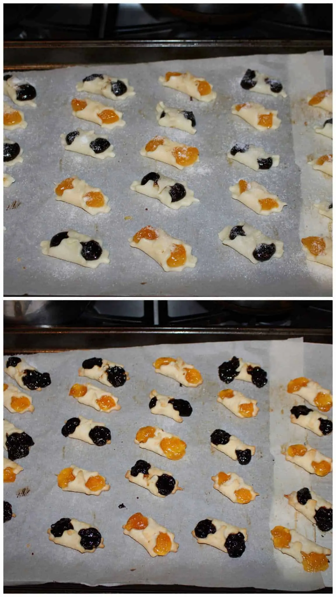 Baking the Kiflis in oven