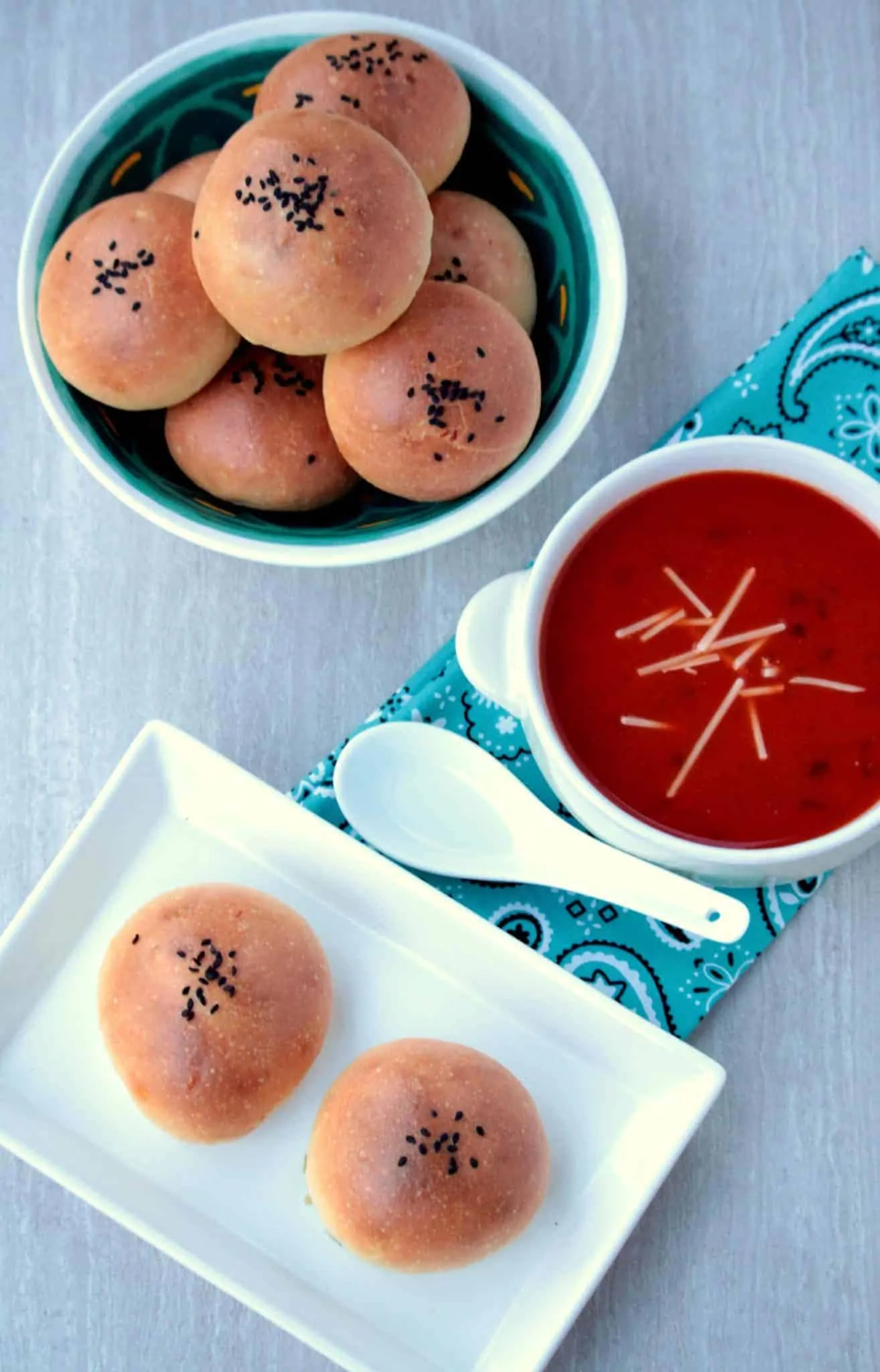 Peynirli Poğaça in a bowl