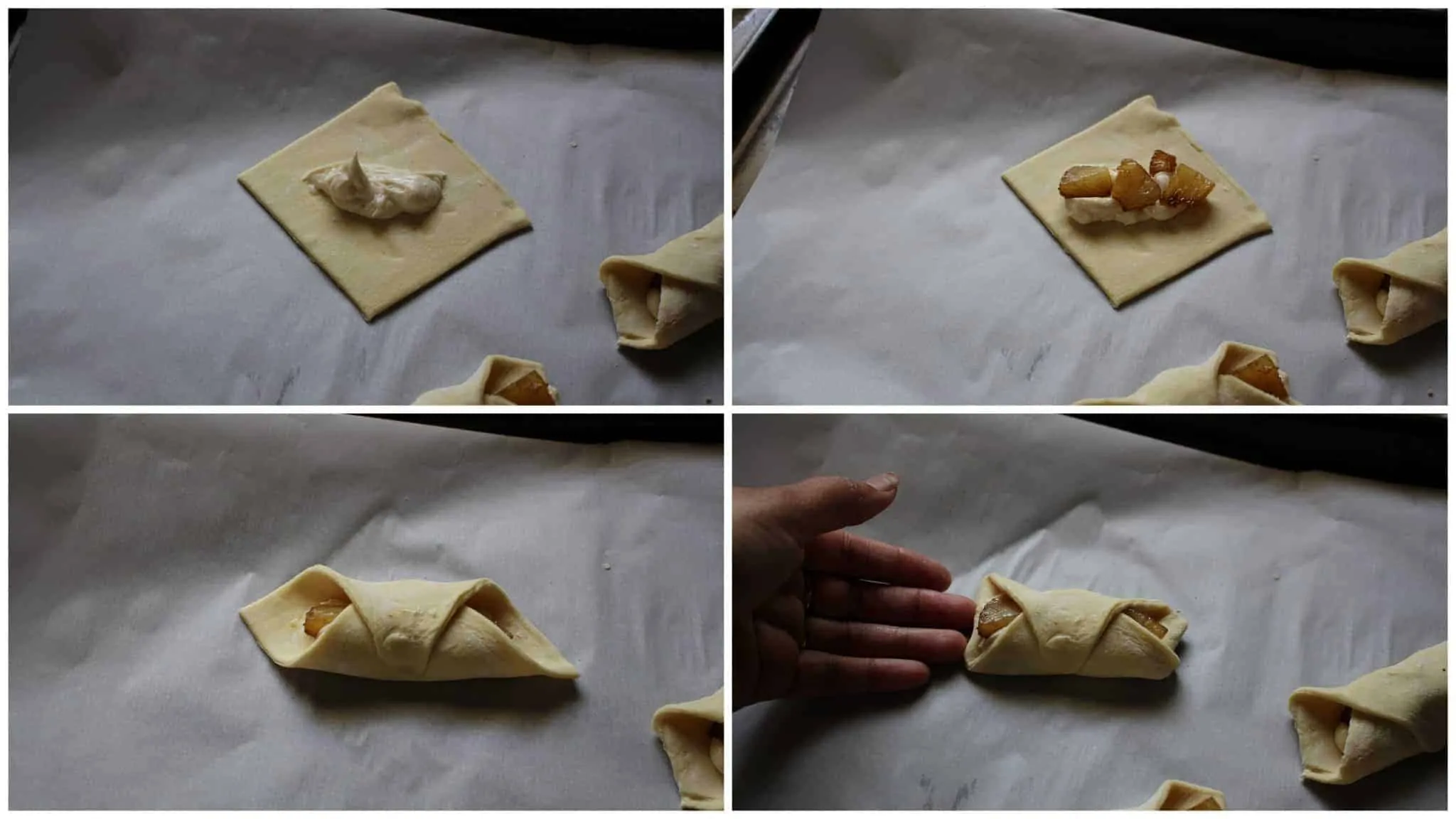 Fold, fill & seal the roll 