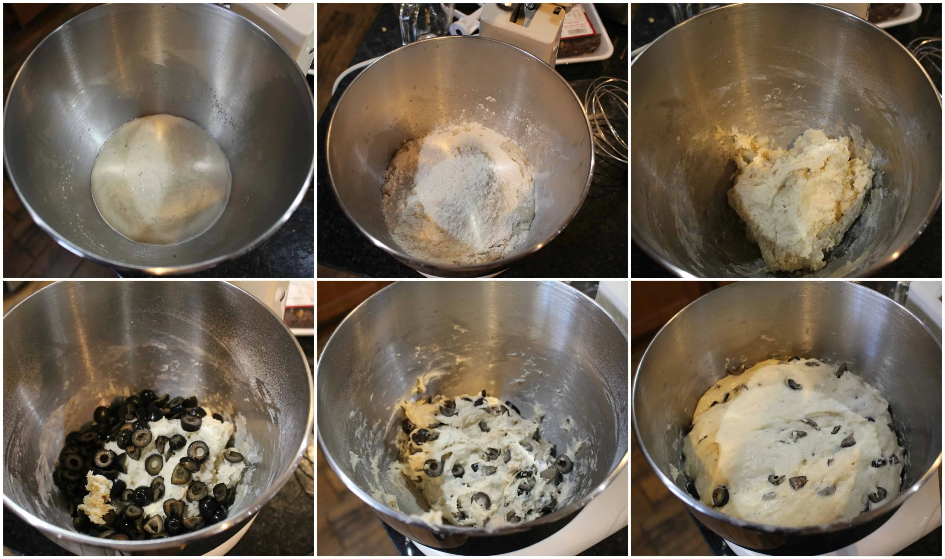 Making the dough in a bowl