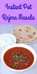 Instant Pot rajma masala with rice and roti - Pintrest image