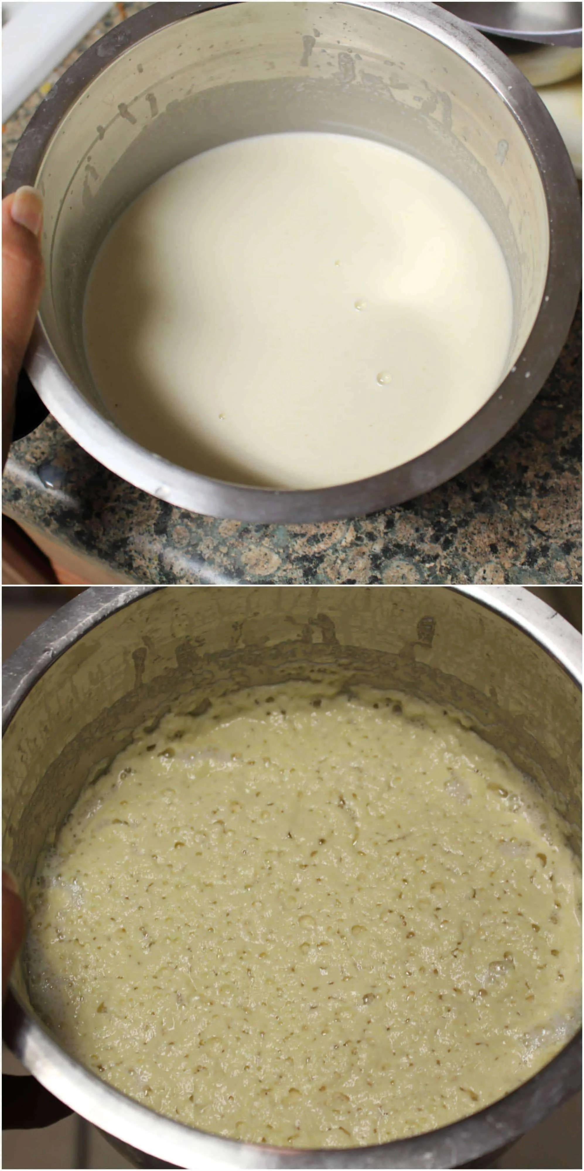 fermenting the batter to make moroccan pancake