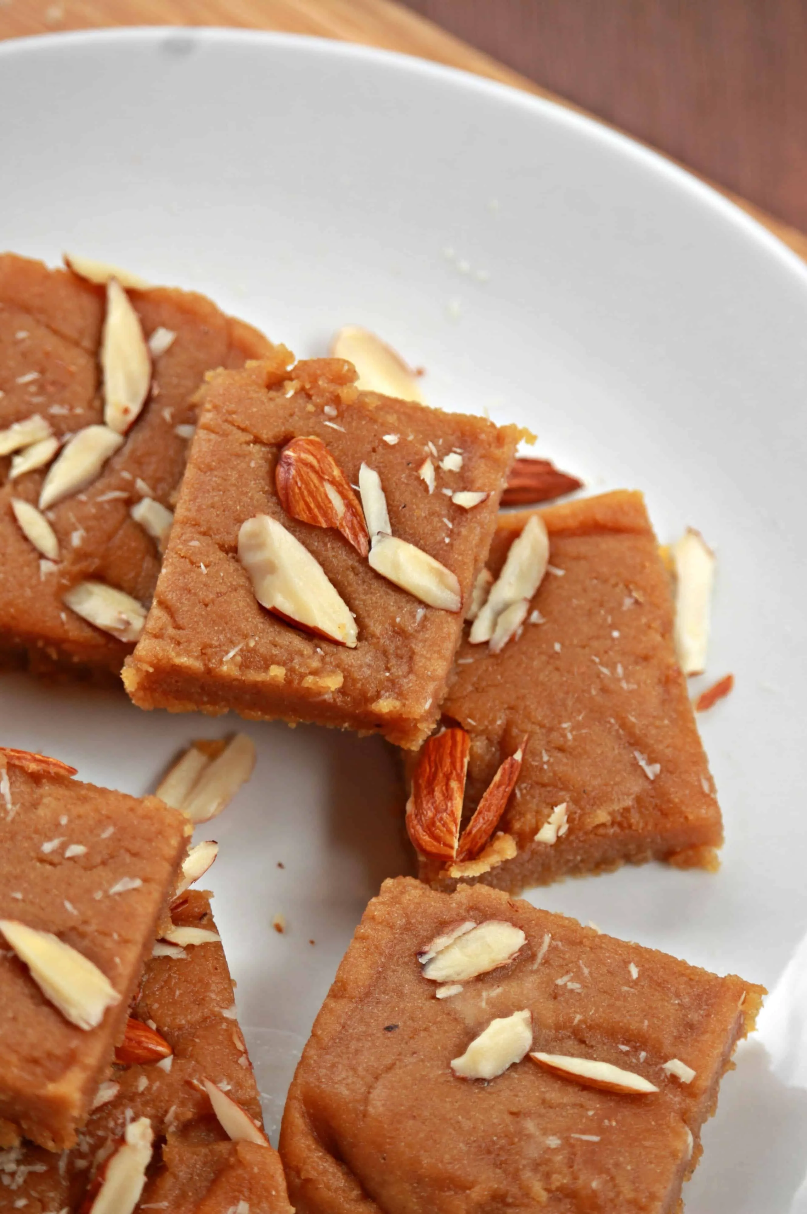 Gur Papdi dessert layered with nuts