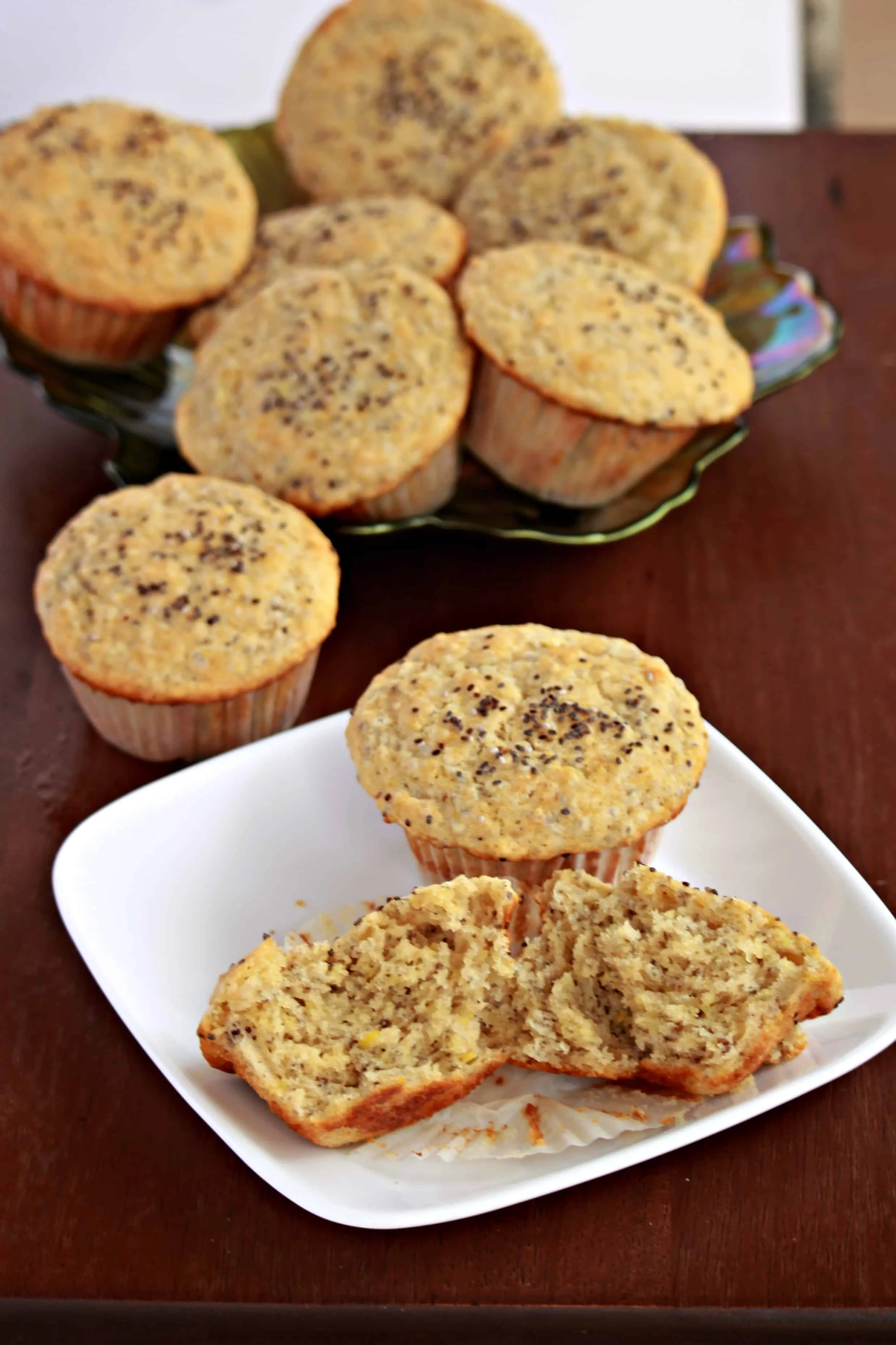 Lemon Chia Seed Muffins | Egg Less Muffins