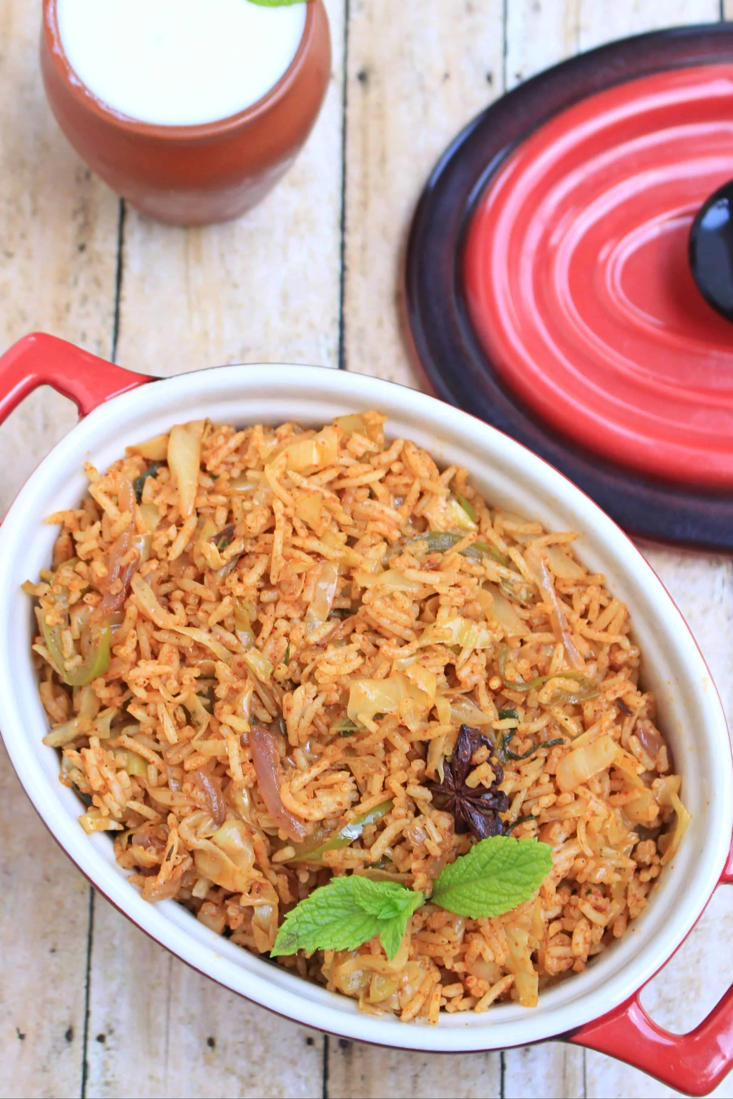 cabbage biriyani - Final product