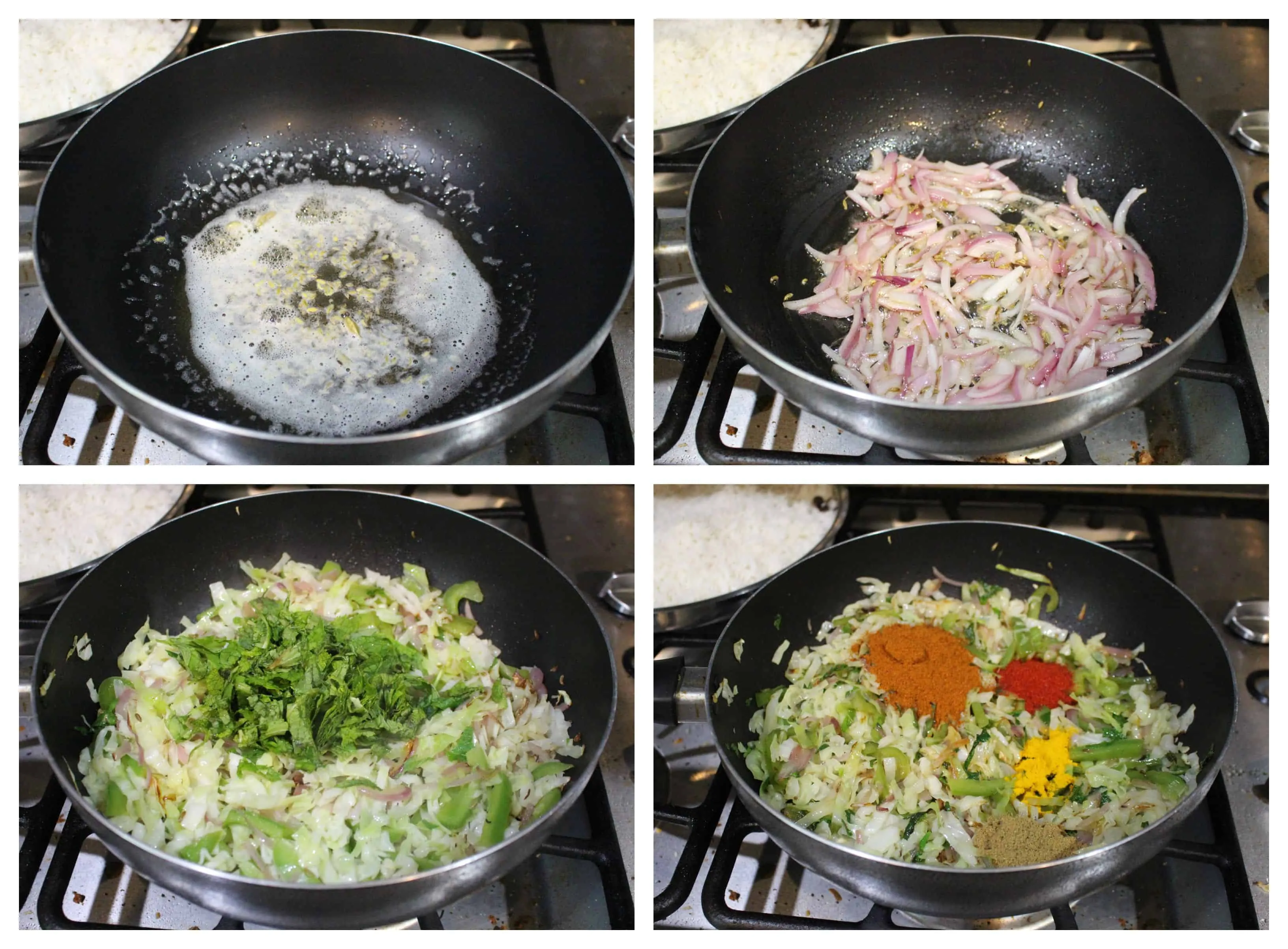 Preparing the vegetables and spices