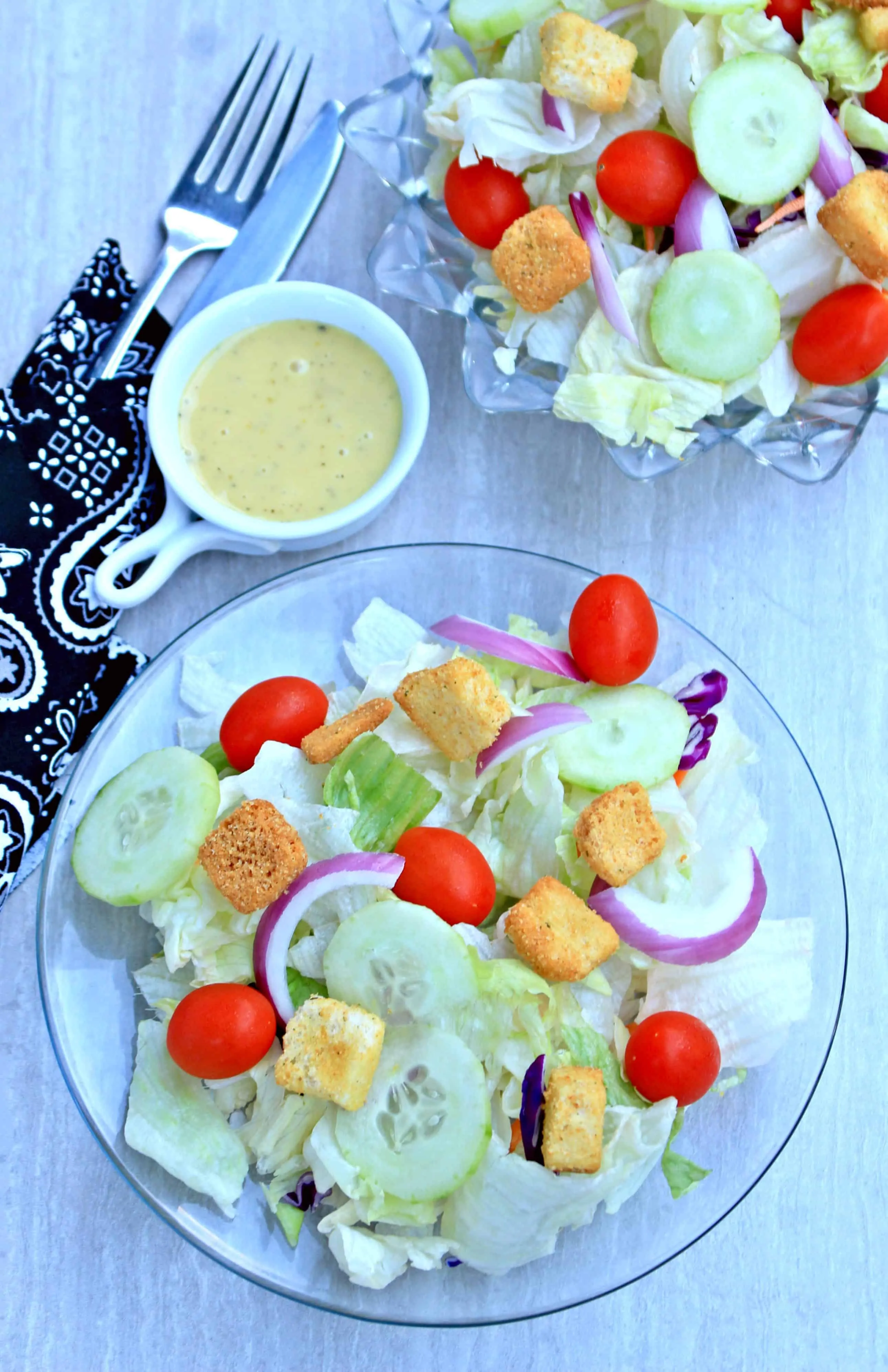 Vegan and Simple Garden Salad.