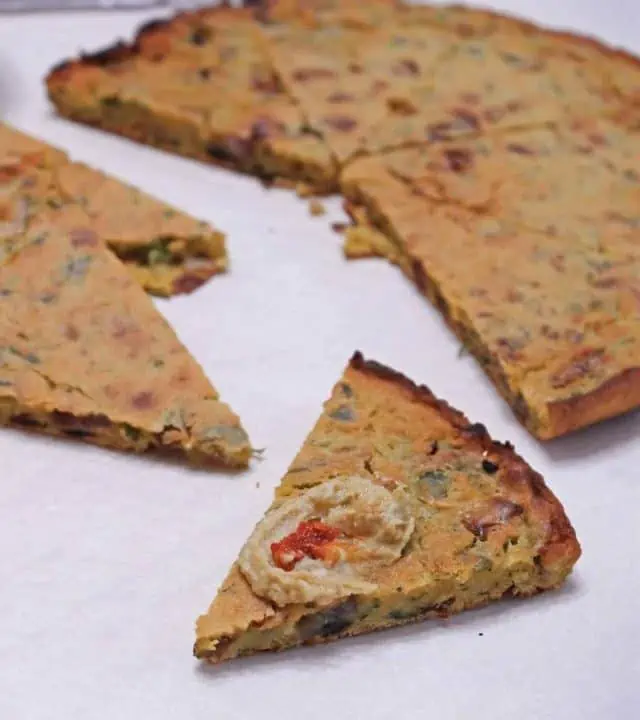 Chickpea Flatbread served at home