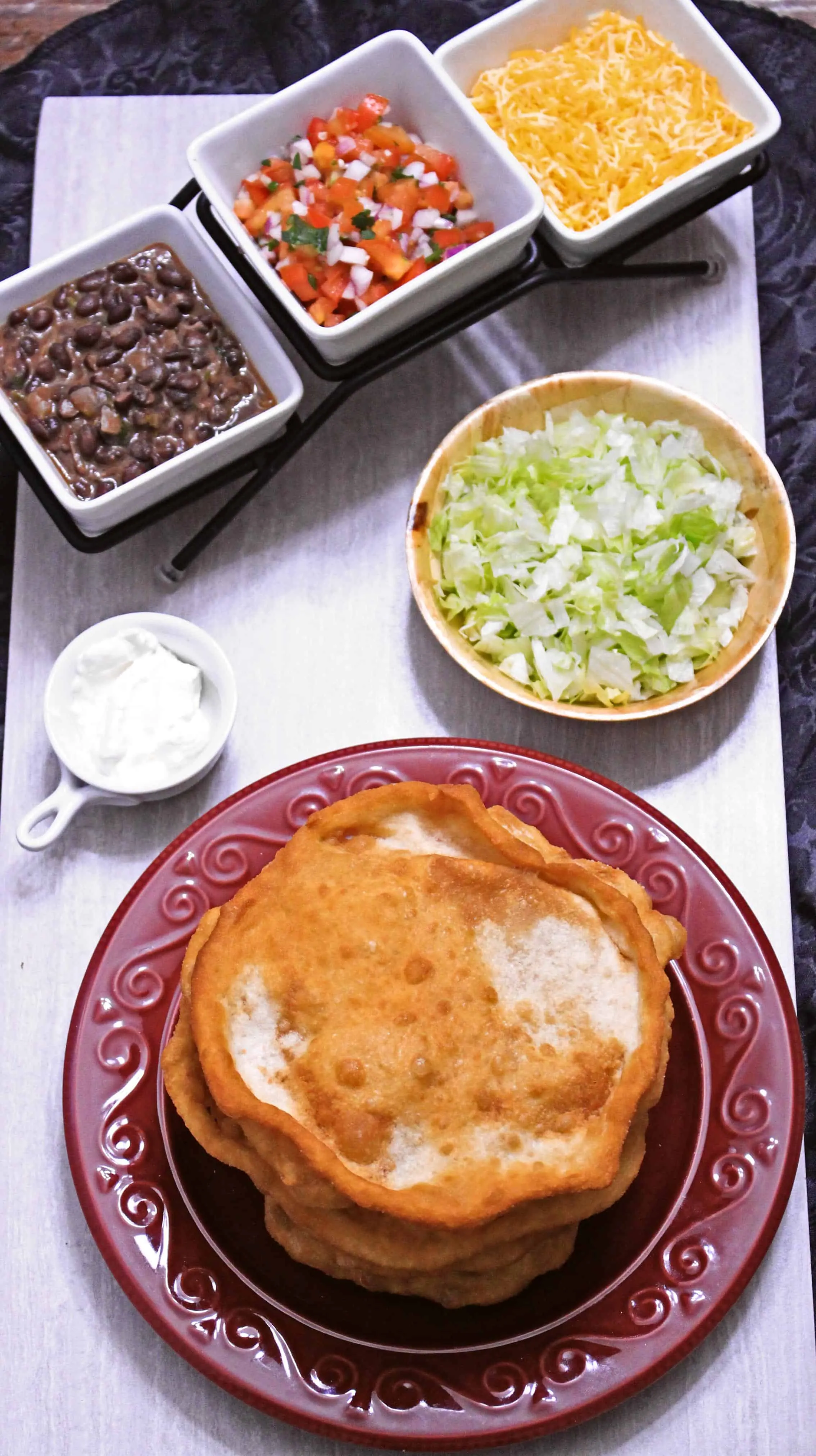 Fry bread in a plate