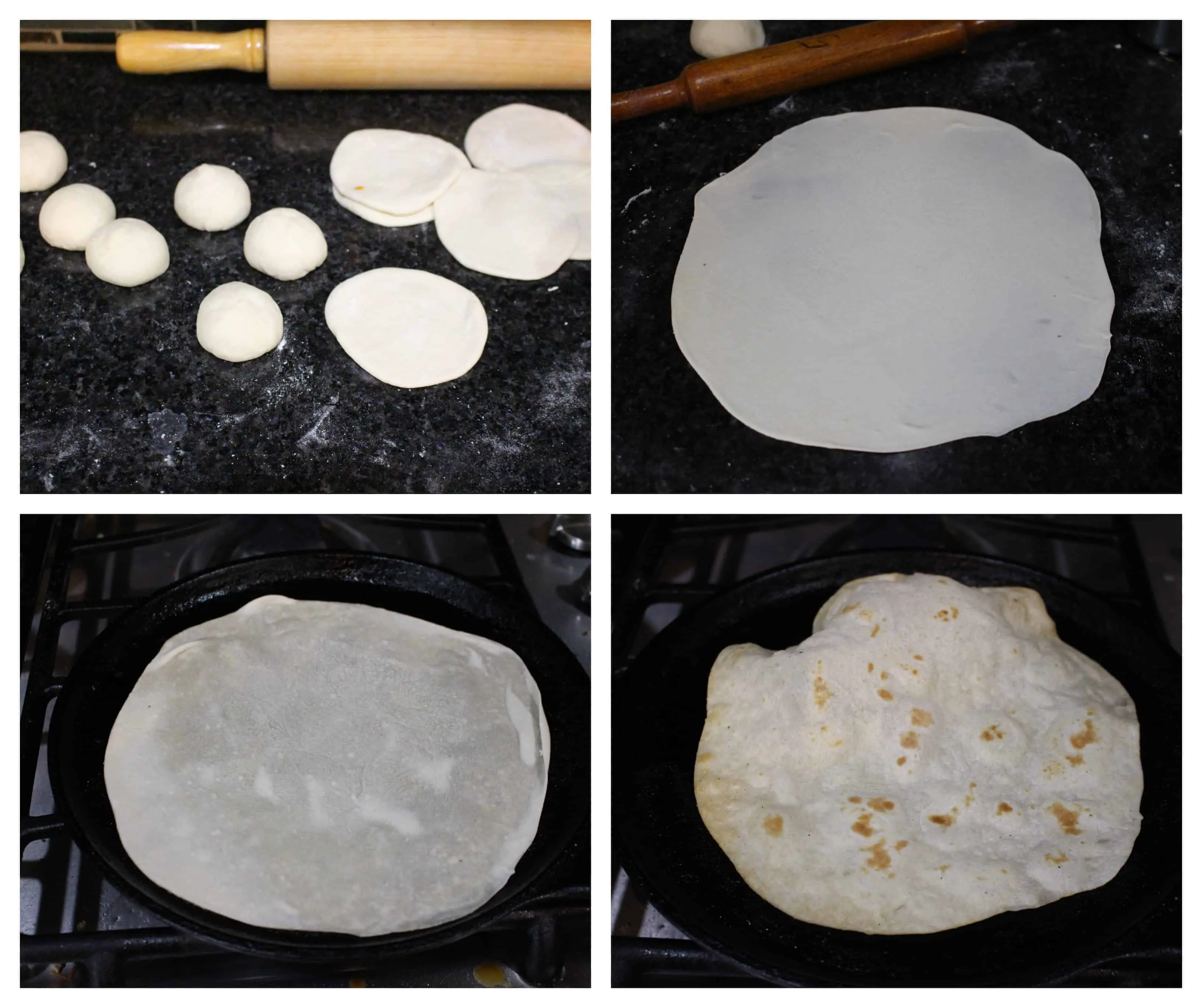 Process shot to roll the yufka flatbread