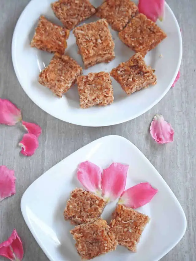 Coconut Gulkand Burfi