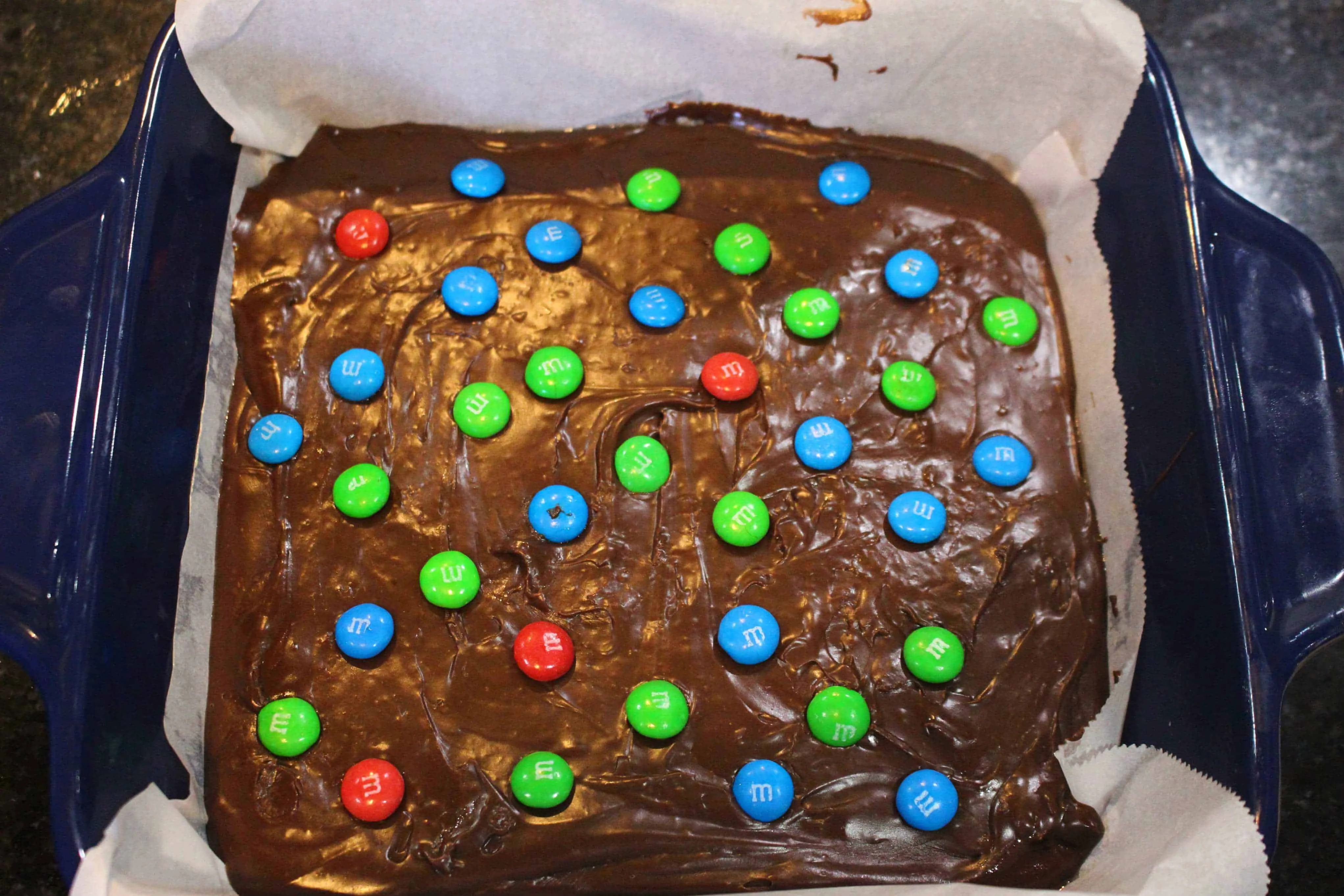 Easy M&M Chocolate Fudge