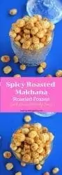 Spicy roasted makhana pinterest image