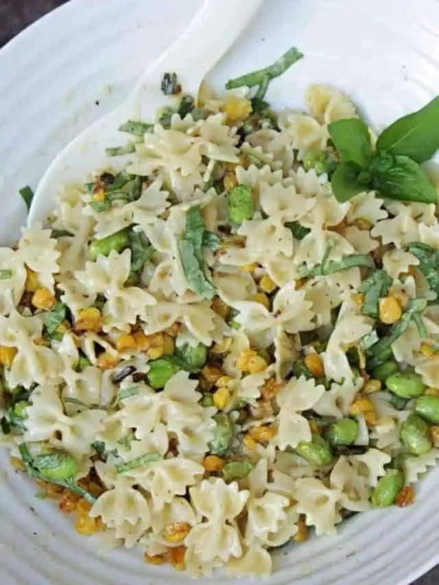 Pasta Salad With Roasted Corn And Edamame