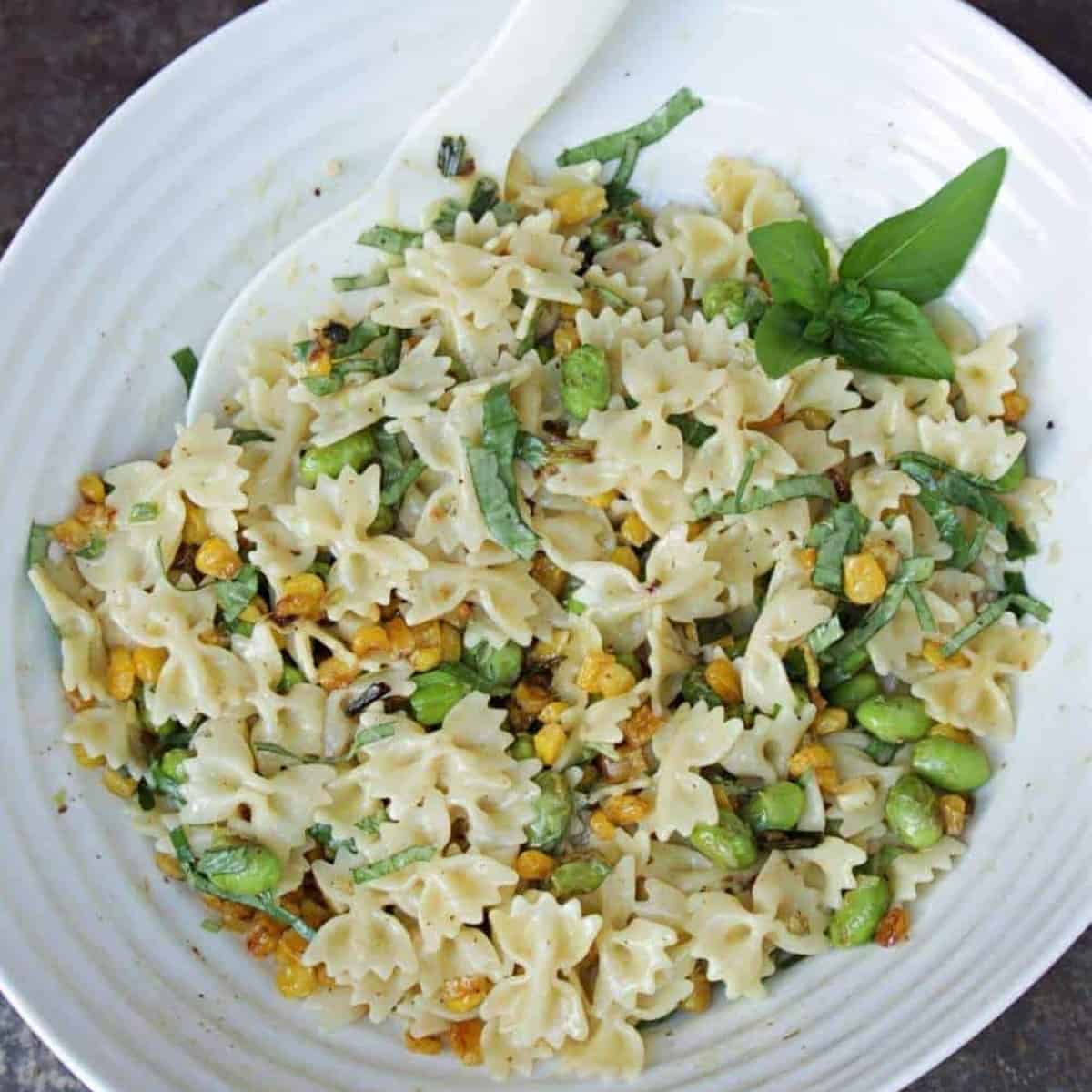 Pasta Salad With Roasted Corn And Edamame