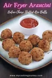 Air fried rice balls with text on the image