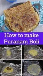 puran poli with process shot