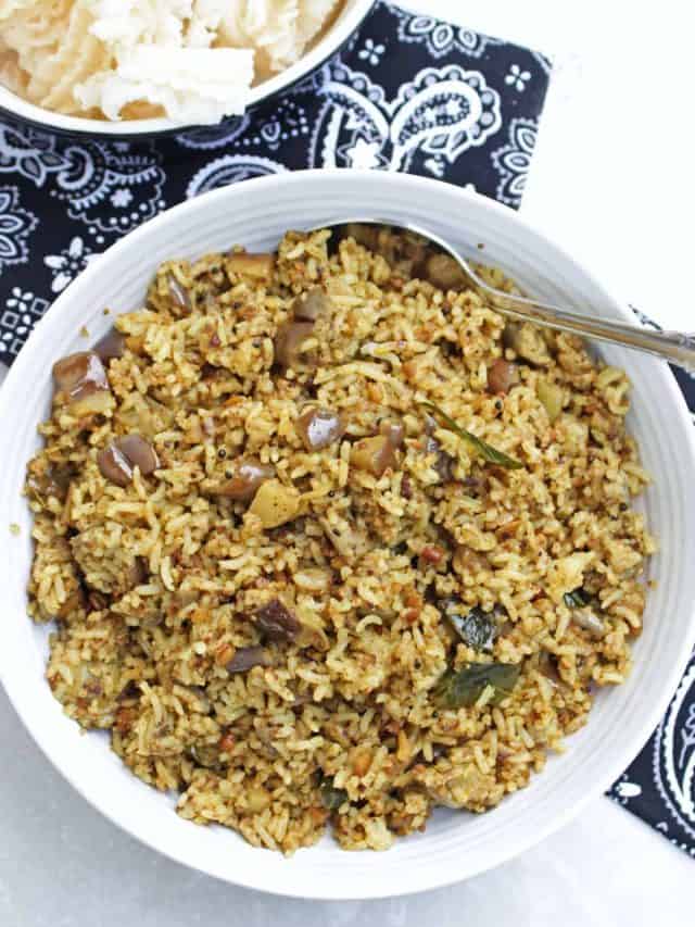 Vangi Bath - Brinjal Rice